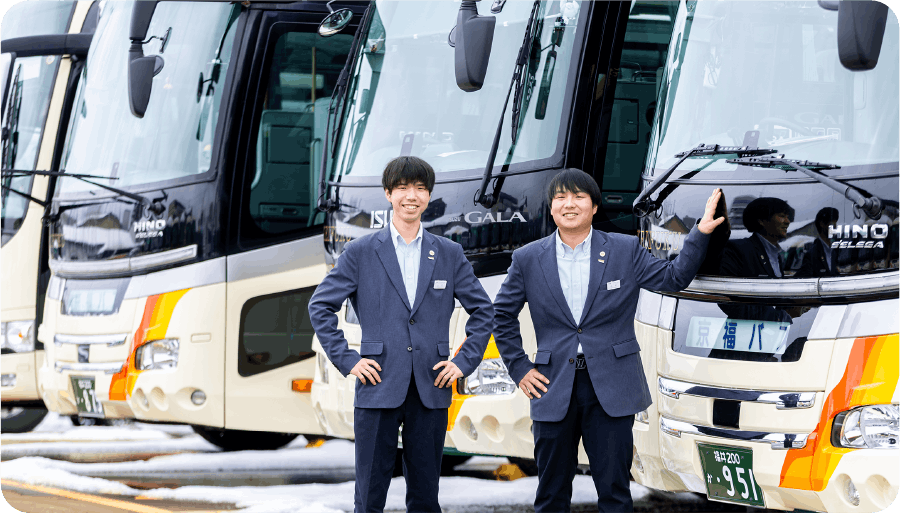 福井県バス協会 松村藍さん山口颯大さん