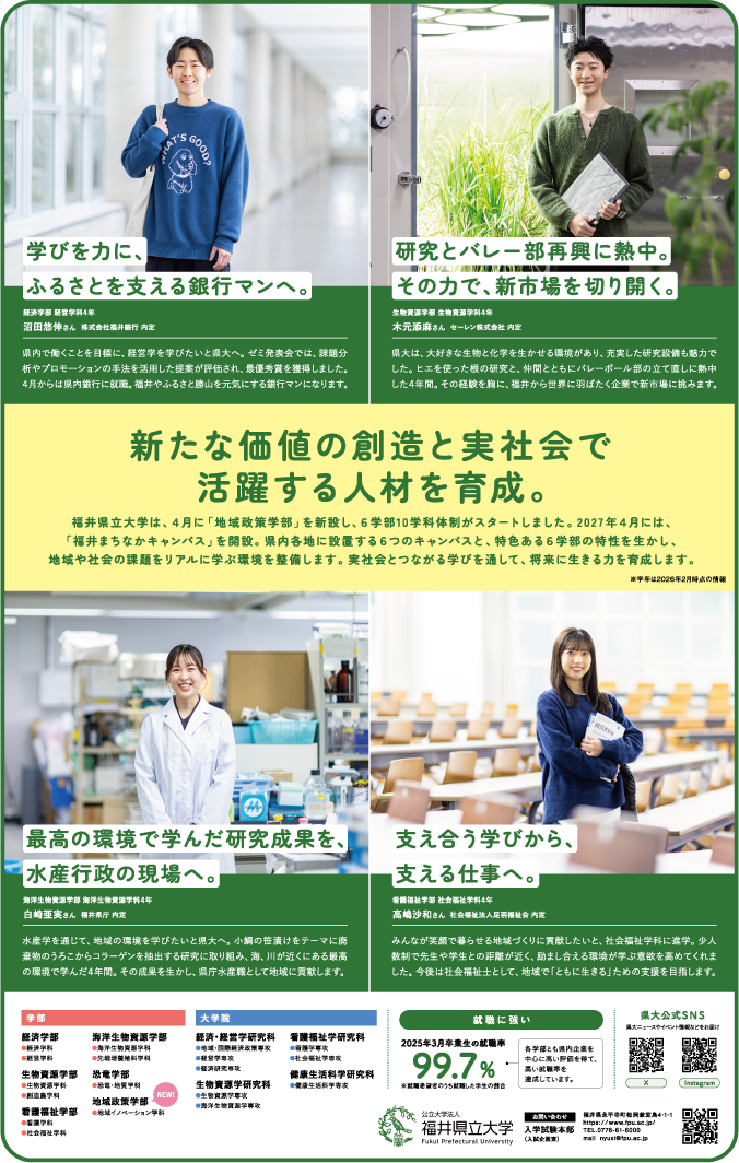 ふくいお仕事図鑑2026掲載紙面