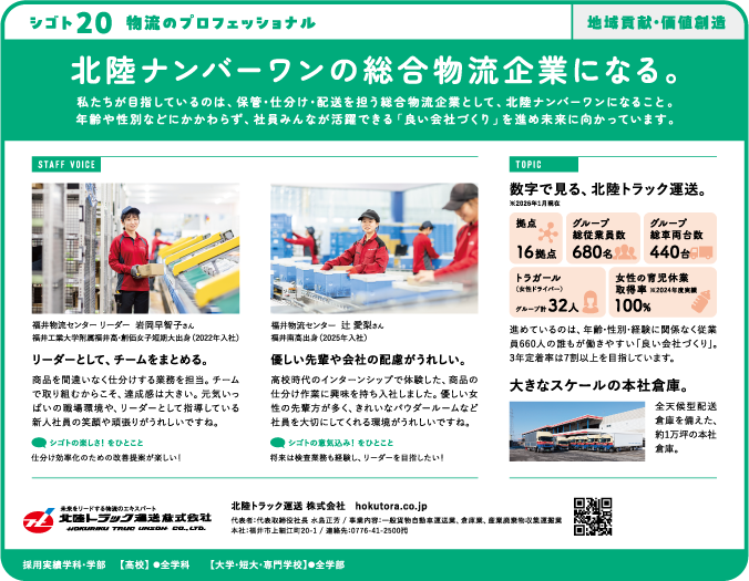 ふくいお仕事図鑑2026掲載紙面