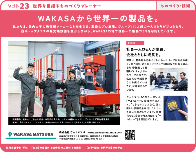 ふくいお仕事図鑑2026掲載紙面