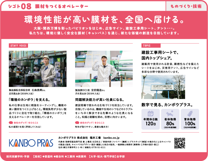 ふくいお仕事図鑑2026掲載紙面